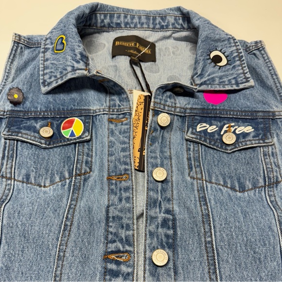 Reserve Fairfax | Groovy Embellished Denim Vest NWT - Picture 2 of 9